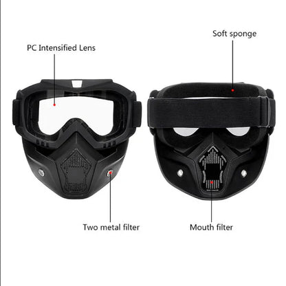 Biker's Riding Helmet Mask (Ultimate Face Protection)